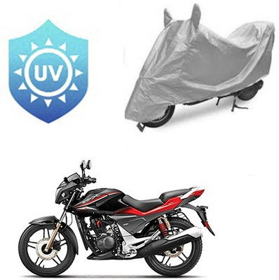 SRENTERPRISES Two Wheeler Cover for Hero(CBZ Extreme, Silver)
