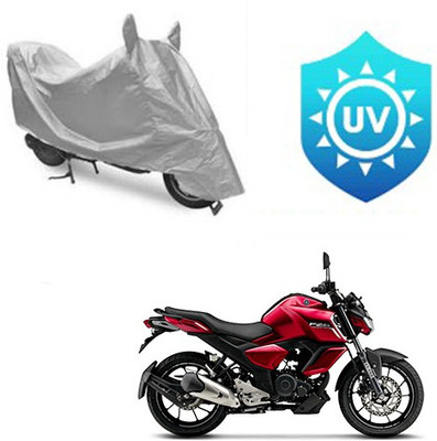 SRENTERPRISES Two Wheeler Cover for Yamaha(FZ-S, Silver)