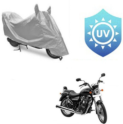 SRENTERPRISES Two Wheeler Cover for Royal Enfield(Thunderbird 350, Silver)