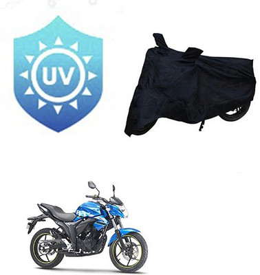MMSSTAR Waterproof Two Wheeler Cover for Suzuki(Gixxer, Black)