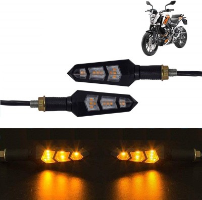 AutoPowerz Front, Rear LED Indicator Light for Universal For Bike Universal For Bike(Orange)