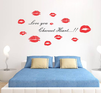 LANSTICK 60.96 cm LOVE YOU SWEET HEART STICKER Self Adhesive Sticker(Pack of 1)