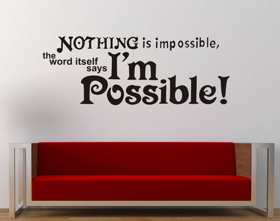 WALLSTICK 70 cm Motivational Quotes Removable Sticker(Pack of 1)