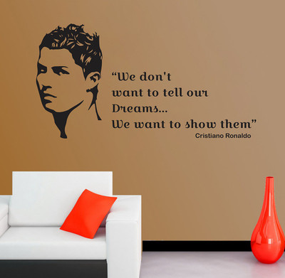 WALLSTICK 110 cm Cristiano Ronaldo Removable Sticker(Pack of 1)