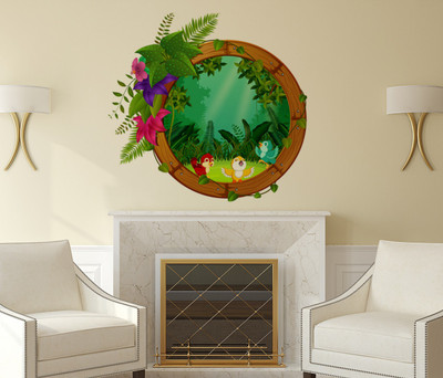 Wallzone 50 cm BIRDS Removable Sticker(Pack of 1)
