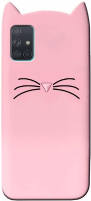 COVERBLACK Back Cover for SAMSUNG A71 -SM-A715F(Pink, Grip Case, Silicon, Pack of: 1)