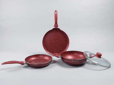 WONDERCHEF Induction Bottom Non-Stick Coated Cookware Set(Aluminium, 4 - Piece)