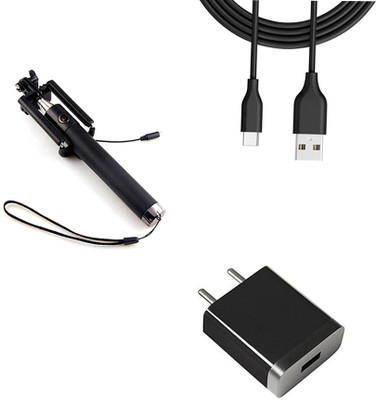 DAKRON Wall Charger Accessory Combo for Realme 7 Pro(Black)