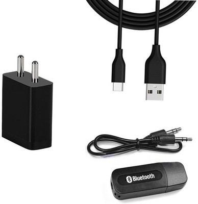 DAKRON Wall Charger Accessory Combo for Realme 7i(Black)
