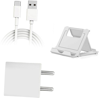 DAKRON Wall Charger Accessory Combo for Realme 7(White)