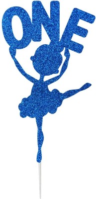 Festiko Ballerina One Cake Topper(Dark Blue Pack of 1)