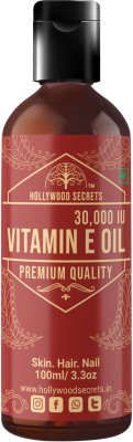 Hollywood Secrets Pure Vitamin E oil 30000 IU 100ml Skin Nail Hair Oil(100 ml)