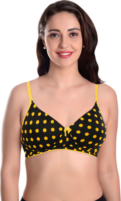 Featherline Women Full Coverage Lightly Padded Bra(Yellow, Black)