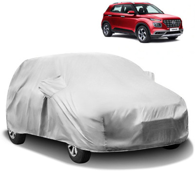 HMS Car Cover For Hyundai Venue (With Mirror Pockets)(Silver)