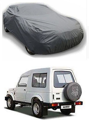 Gromaa Car Cover For Maruti Suzuki Gypsy MG-410 (Without Mirror Pockets)(Grey)