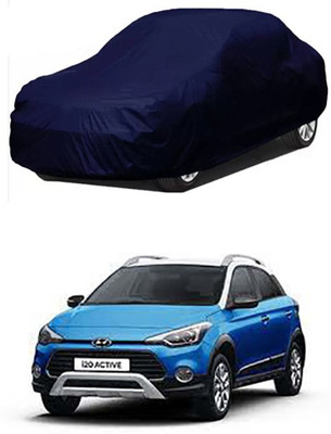 Gromaa Car Cover For Hyundai i20 Active (Without Mirror Pockets)(Blue)