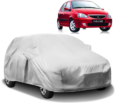 AutoRetail Car Cover For Tata Indica V2 (With Mirror Pockets)(Silver)