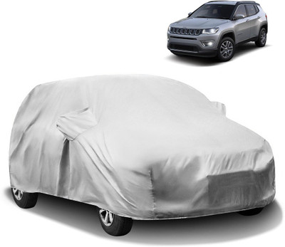 AutoRetail Car Cover For Jeep Compass (With Mirror Pockets)(Silver)