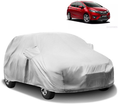 AutoRetail Car Cover For Honda Jazz (With Mirror Pockets)(Silver)