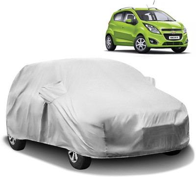 HMS Car Cover For Chevrolet Beat (With Mirror Pockets)(Silver)