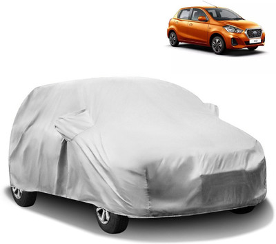 AutoRetail Car Cover For Datsun Go+ (With Mirror Pockets)(Silver)