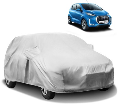 AutoRetail Car Cover For Datsun Go (With Mirror Pockets)(Silver)