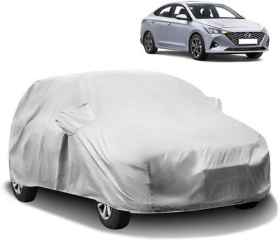 HMS Car Cover For Hyundai Verna (With Mirror Pockets)(Silver)