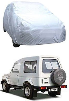Gromaa Car Cover For Maruti Suzuki Gypsy MG-410 (Without Mirror Pockets)(Silver)
