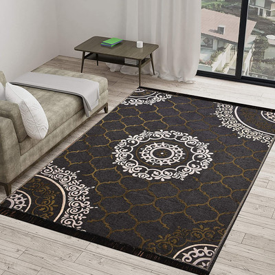 Sparrow world Multicolor Chenille Carpet(5 ft,  X 7 ft, Rectangle)