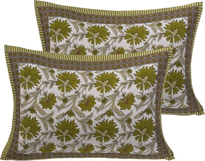 TAN ELEVEN Cotton Pillows Cover(Pack of 4, 60 cm*40 cm, Green)