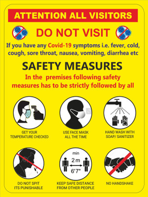 CREATIVE ADVERTISERS SAFETY MEASURES Emergency Sign