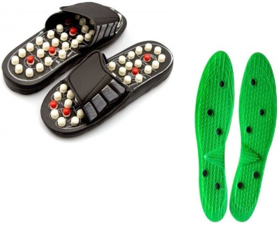 NP NAVEEN PLASTIC PDY-01 Accu Paduka Spring Accupressure And Magnetic Accu Paduka Full Body Blood Circulation + Acupressure yoko height increasing device Massager(Multicolor)