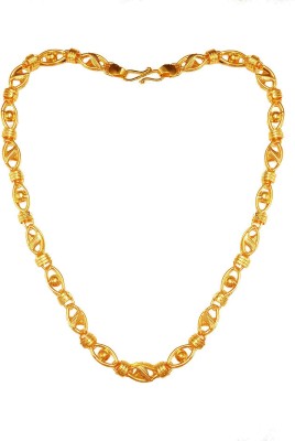 SHANKH-KRIVA Stylish Golden Chain Fashionable Round Fisher Gold Plated Chain Brass Chain Gold-plated Plated Brass Chain-100100 Gold-plated Plated Metal Chain