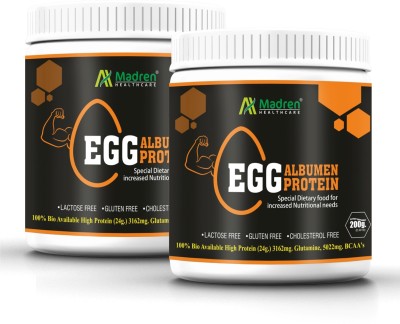 Madren Healthcare Egg White Albumen Protein Powder Egg Protein(400 g, Unflavored)