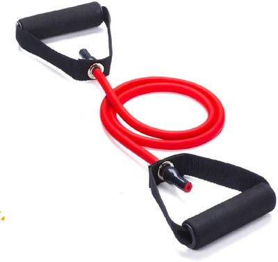 Minky Single Resistance Tube Exercise Bands for Stretching, Toning for Men Or,Women Resistance Tube(Red)