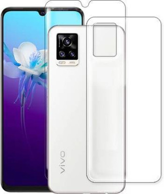 SOLIVAGANT Front and Back Tempered Glass for Vivo V20(Pack of 2)