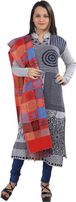 Stuti Polyester Wool Blend Woven Women Shawl(Red)