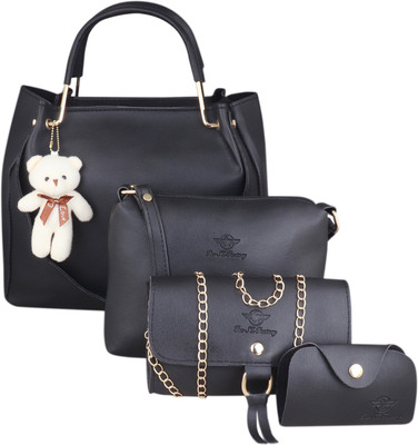 the sz factory Black Hand-held Bag Women's Synthetic Leather Handbag And Sling...
