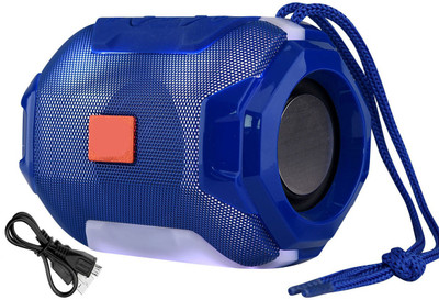 BAGATELLE Best Selling Dual Horn Extra Bass Portable Wireless Bluetooth Led Light with 3D sound Speaker Upto 8 hours long Battery Life|Splashproof 5 W Bluetooth Speaker(Blue, Stereo Channel)