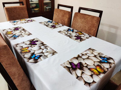 Groki Rectangular Pack of 8 Table Placemat(Multicolor, PVC)