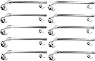 LABATHWAYS Stainless Steel Towel Hanger for Bathroom/Towel Rod/Bar/Bathroom Accessories Pack of : 10 Silver Towel Holder(Stainless Steel)