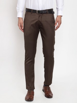 JAINISH Regular Fit Men Brown Trousers