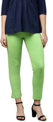 Lyra Slim Fit Women Green Trousers