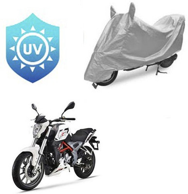 RPSENTTERPR Waterproof Two Wheeler Cover for DSK Benelli(TNT 25, Silver)