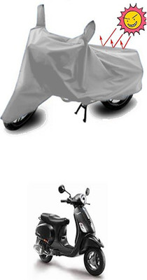 Gromaa Two Wheeler Cover for Piaggio(Piaggio Vespa, Silver)