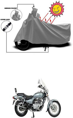 Gromaa Two Wheeler Cover for Bajaj(Grey)