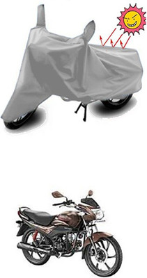 Gromaa Two Wheeler Cover for Hero(Silver)