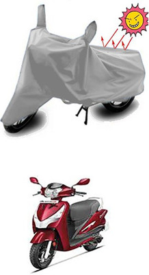 Gromaa Two Wheeler Cover for Hero(Silver)