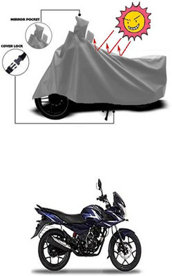 Gromaa Two Wheeler Cover for Bajaj(Discover 150 f, Grey)