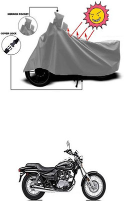 Gromaa Two Wheeler Cover for Bajaj(Grey)